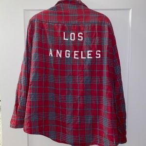 Distressed Los Angeles Long Sleeve Flannel